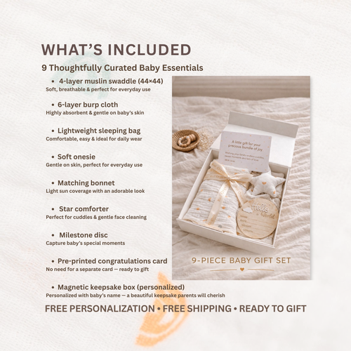 Premium Baby Gift Box 🤍 | Made with 100% Cotton Muslin